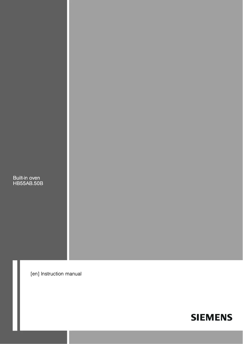 Page 1 de la notice Manuel utilisateur Siemens HB55AB550B