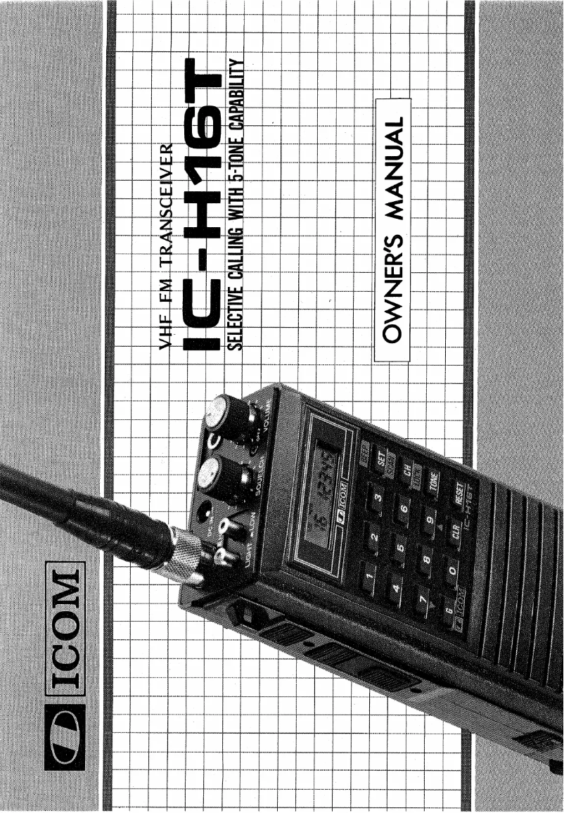 Page n°1 - Manuel utilisateur ICOM IC-H16T