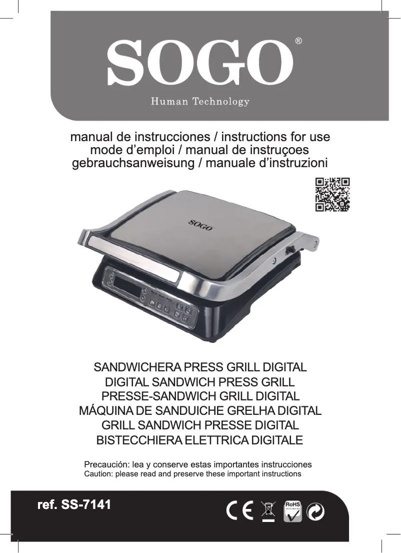 Página 1 del manual Manual de usuario Sogo SS-7141