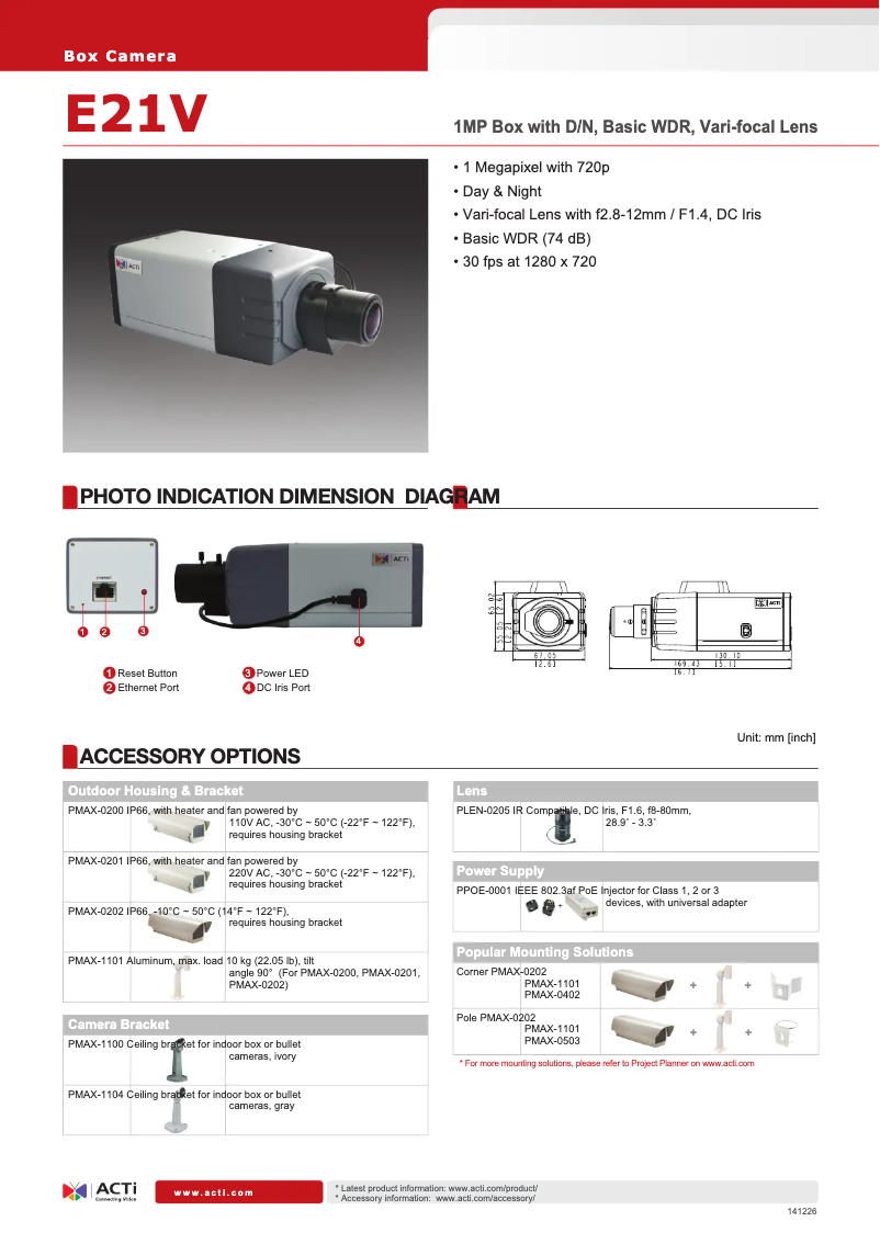 Image de la première page du manuel de l'appareil E21V