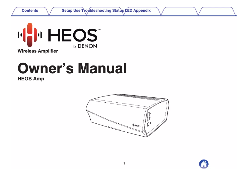 Page 1 de la notice Manuel utilisateur HEOS AMP