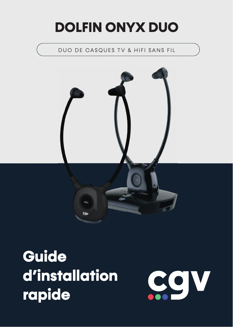 Image de la première page du manuel de l'appareil Dolfin Onyx Duo