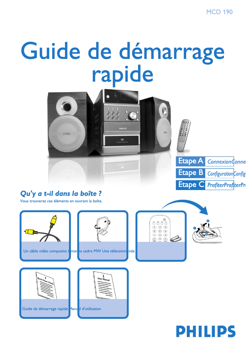 Image de la première page du manuel de l'appareil MCD190