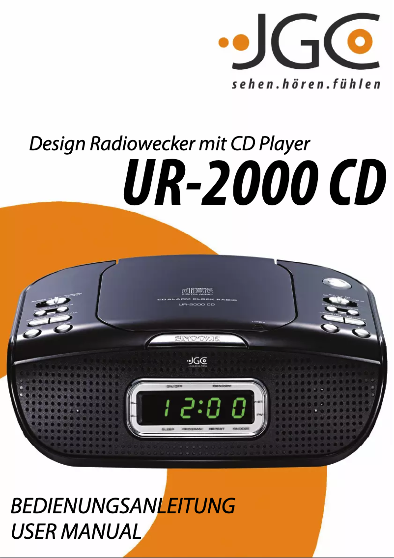 Page n°1 - Manuel utilisateur JGC UR-2000 CD