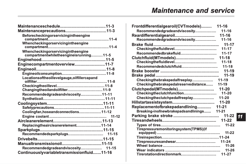 Página 1 del manual Manual de uso y mantenimiento Subaru XV Crosstrek (2015)