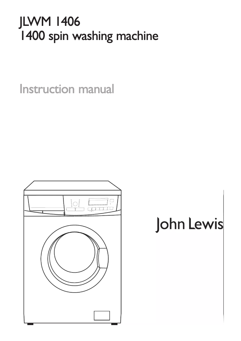 Page n°1 - Manuel utilisateur John Lewis JLWM 1406