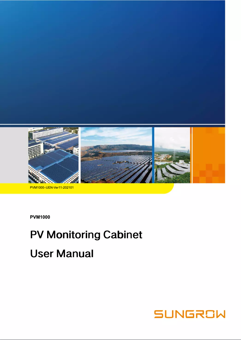 Image de la première page du manuel de l'appareil PVM1000