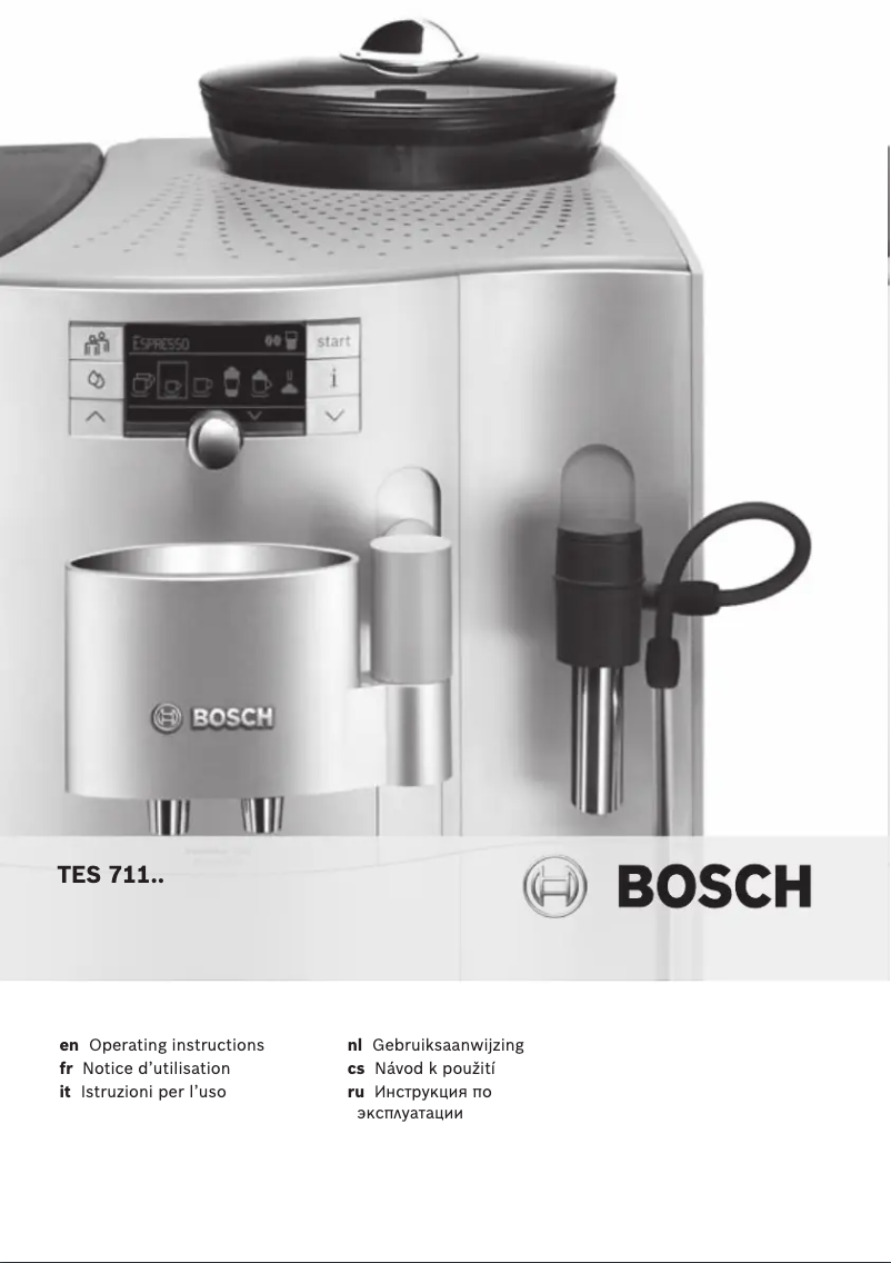 Page 1 de la notice Manuel utilisateur Bosch VeroBar AromaPro 100 TES71121RW