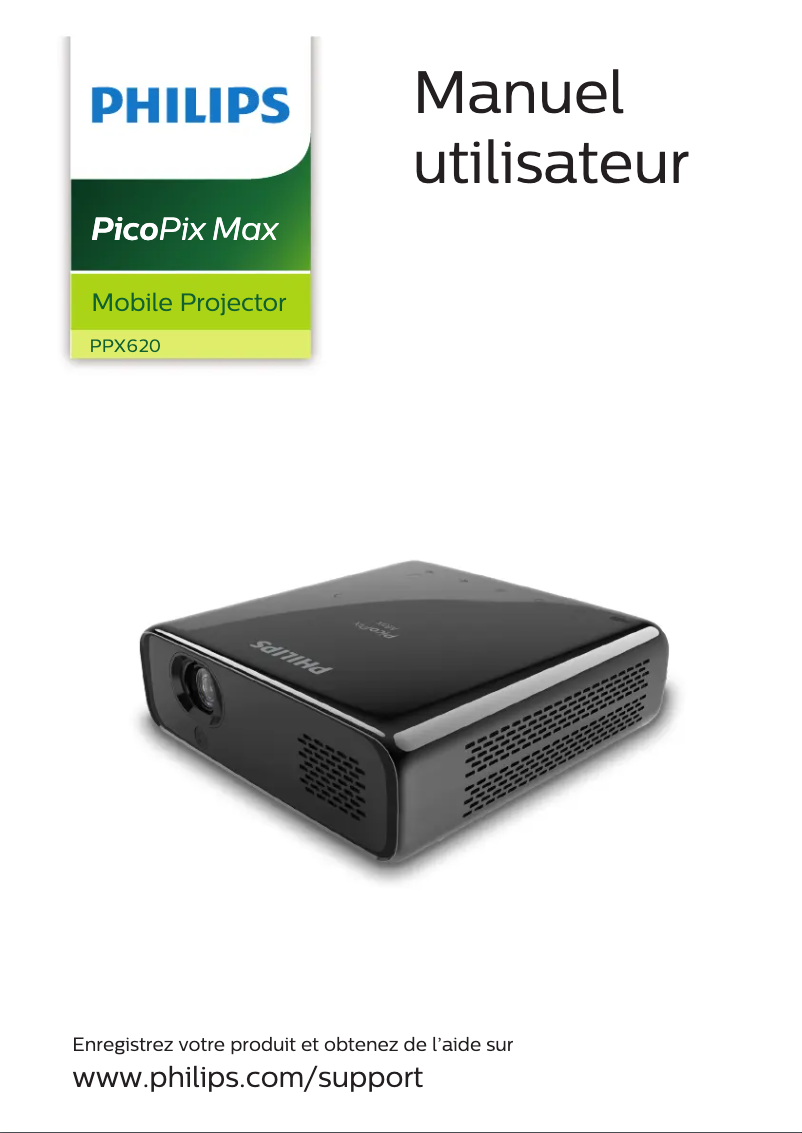 Page 1 de la notice Manuel utilisateur Philips PicoPix Max PPX620