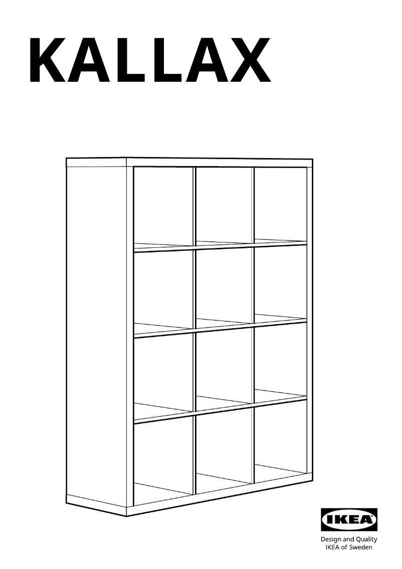 Page 1 de la notice Manuel utilisateur Ikea KALLAX 604.099.39