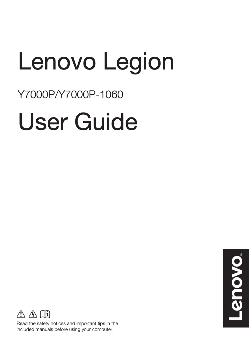 Page n°1 - Manuel utilisateur Lenovo Legion Y7000P
