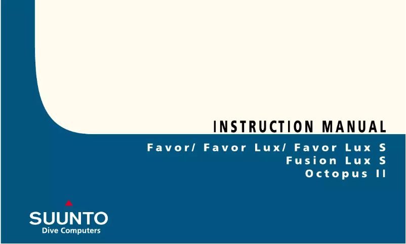 Página 1 del manual Manual de usuario Suunto Octopus II