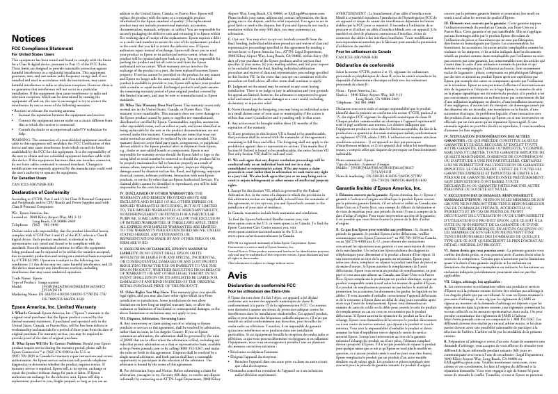 Page 1 de la notice Manuel utilisateur Epson WorkForce DS-320