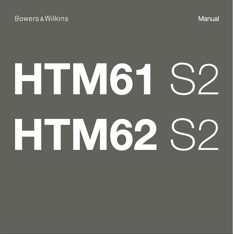 Page 1 de la notice Manuel utilisateur Bowers & Wilkins HTM62 S2