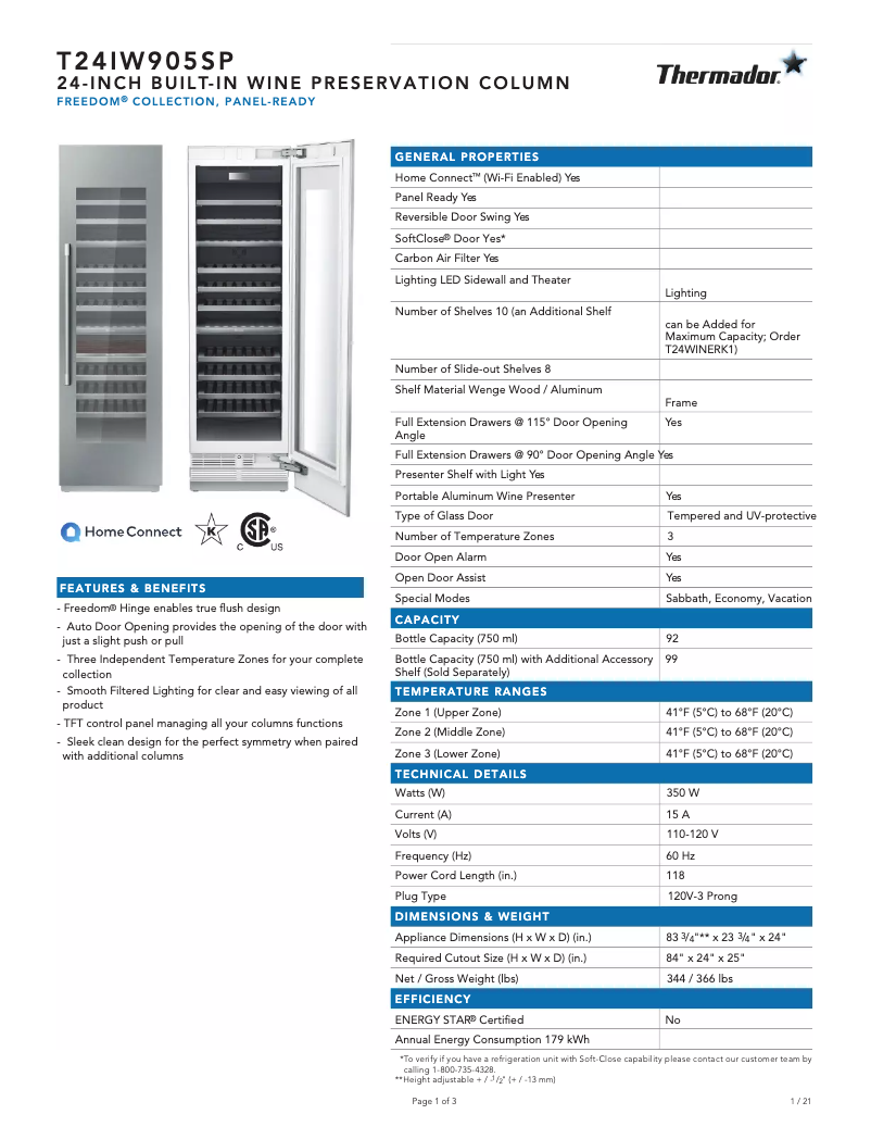 Imagen de la primera página del manual del dispositivo T24IW905SP