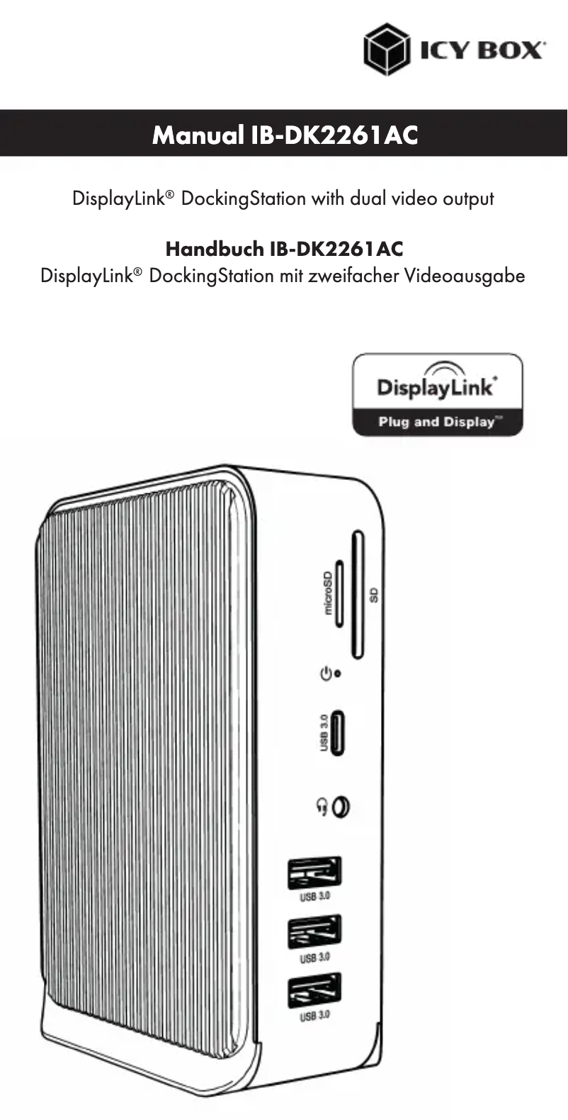 Página 1 del manual Manual de usuario Icy Box IB-DK2261AC