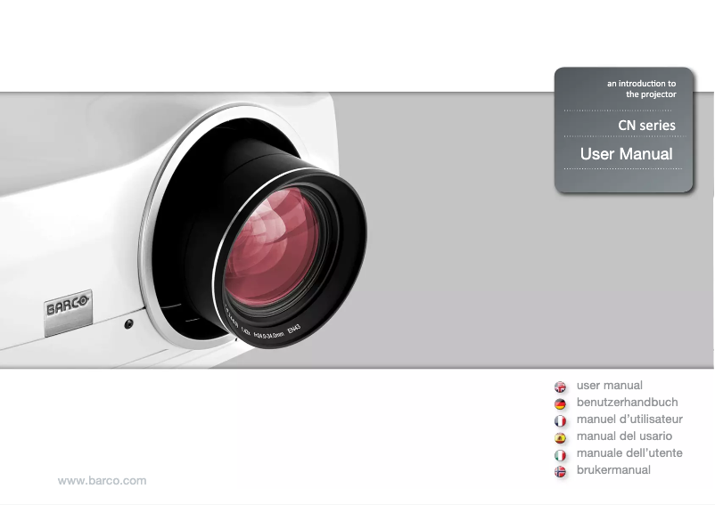 Page 1 de la notice Manuel utilisateur Barco CNHD-81B