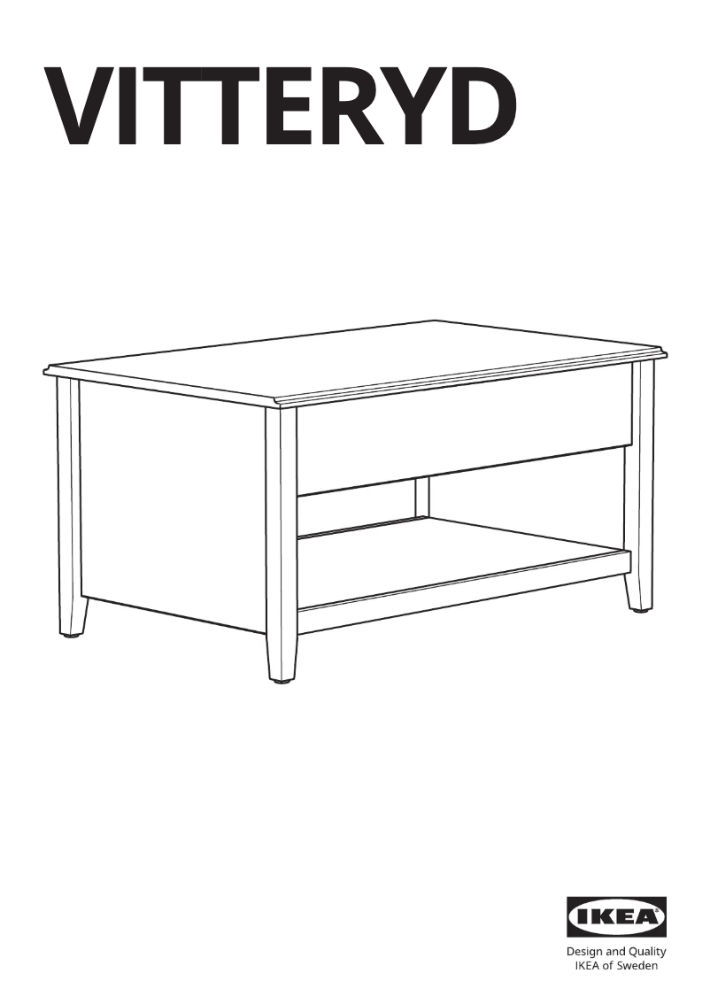 Image de la première page du manuel de l'appareil VITTERYD 305.521.32