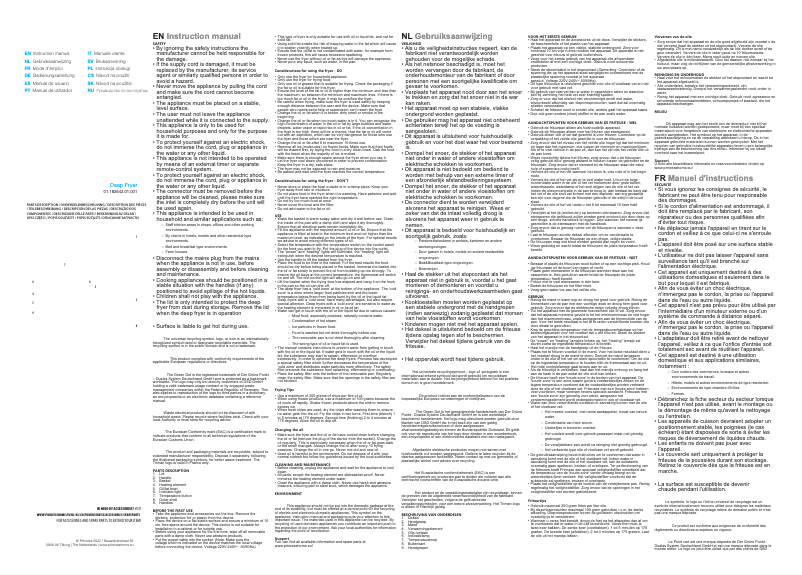 Page 1 de la notice Manuel utilisateur Princess 182642