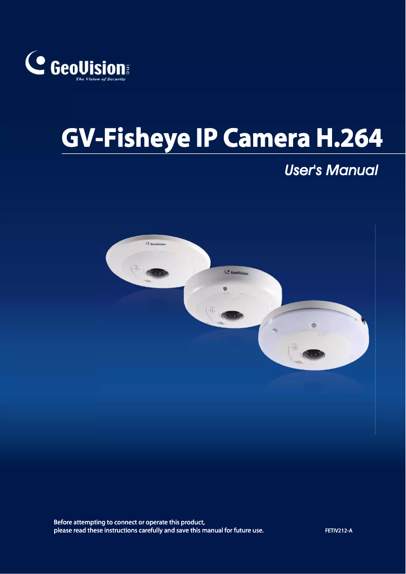 Page n°1 - Manuel utilisateur Geovision GV-FER521