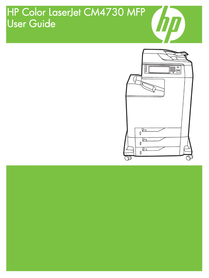 Page 1 de la notice Manuel utilisateur HP LaserJet CM4730F