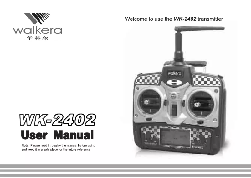 Page n°1 - Manuel utilisateur Walkera WK-2402