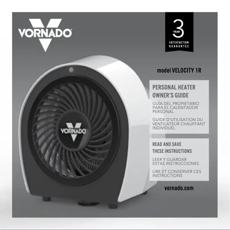 Image de la première page du manuel de l'appareil Velocity 1R