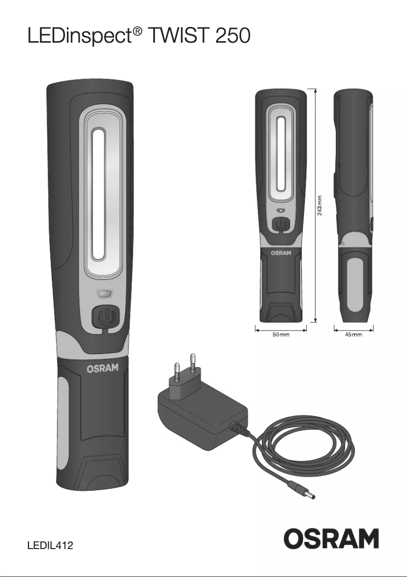 Page 1 de la notice Instructions / montage Osram LEDinspect TWIST250