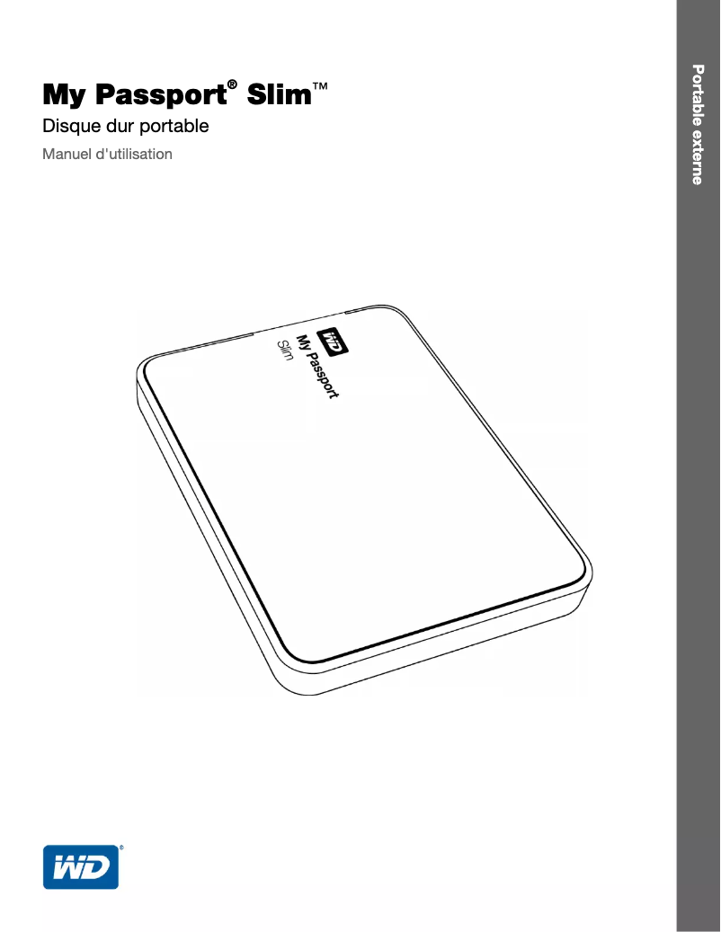 Page n°1 - Manuel utilisateur Western Digital My Passport Slim