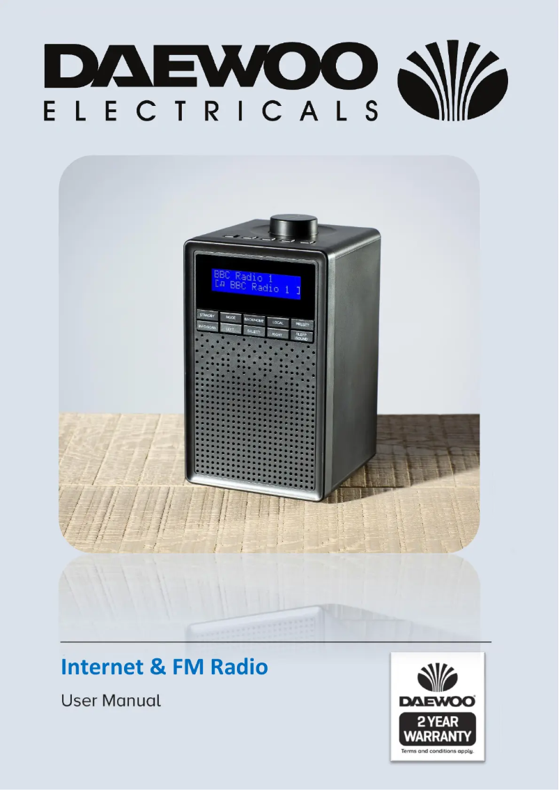 Page n°1 - Manuel utilisateur Daewoo AVS1400