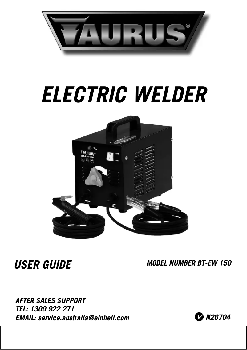 Page n°1 - Manuel utilisateur Taurus BT-EW 150