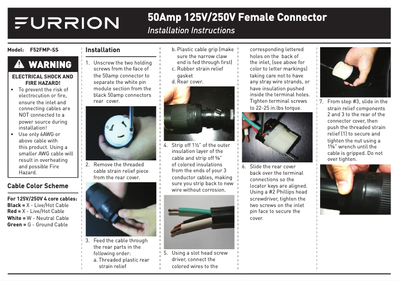 Page 1 de la notice Manuel utilisateur Furrion F52FMP-RY