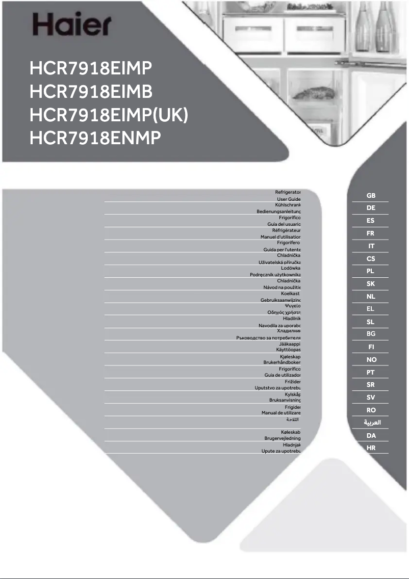Page 1 de la notice Label énergétique Haier HCR7918ENMP
