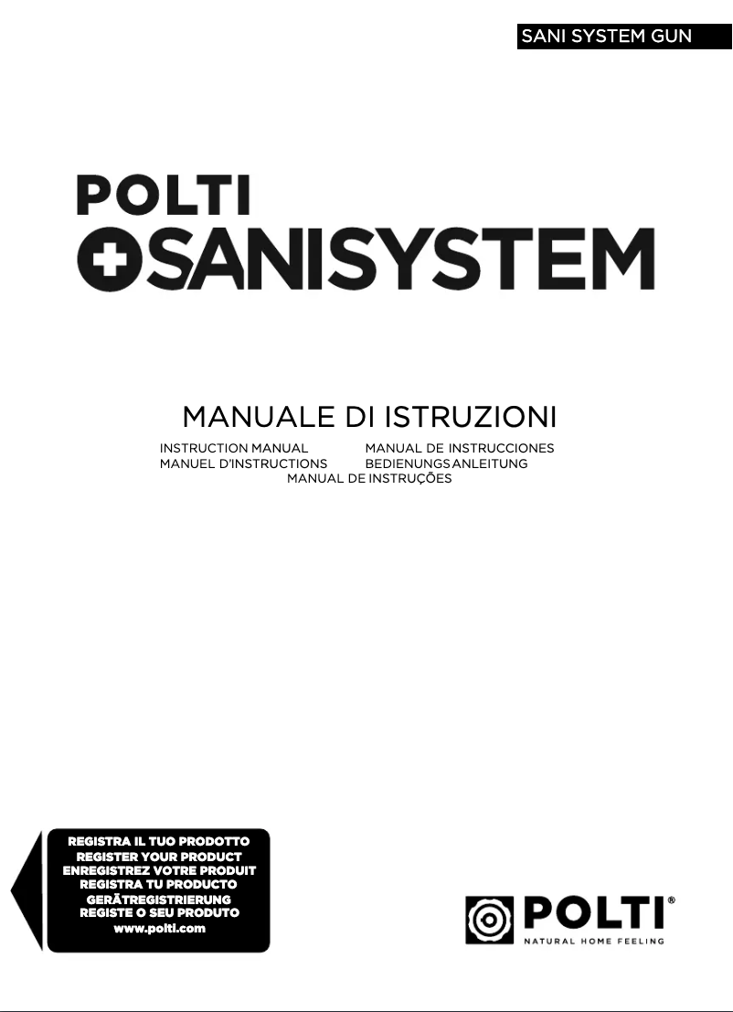 Page 1 de la notice Manuel utilisateur Polti Sani System Gun