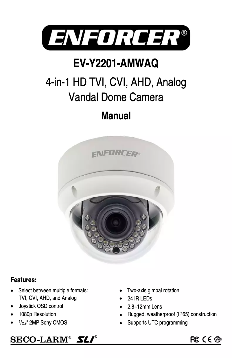 Page 1 de la notice Manuel utilisateur Enforcer EV-Y2201-AMWAQ