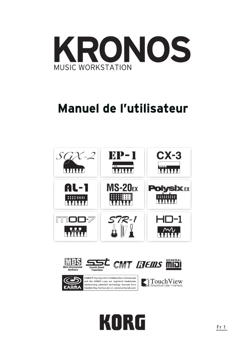 Page n°1 - Manuel utilisateur Korg Kronos