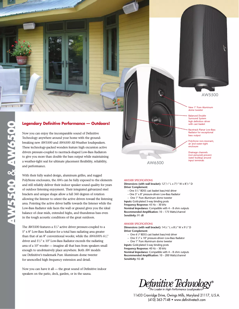 Image de la première page du manuel de l'appareil AW5500