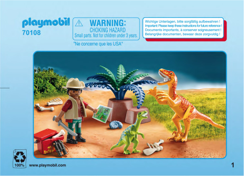 Page n°1 - Manuel utilisateur Playmobil 70108