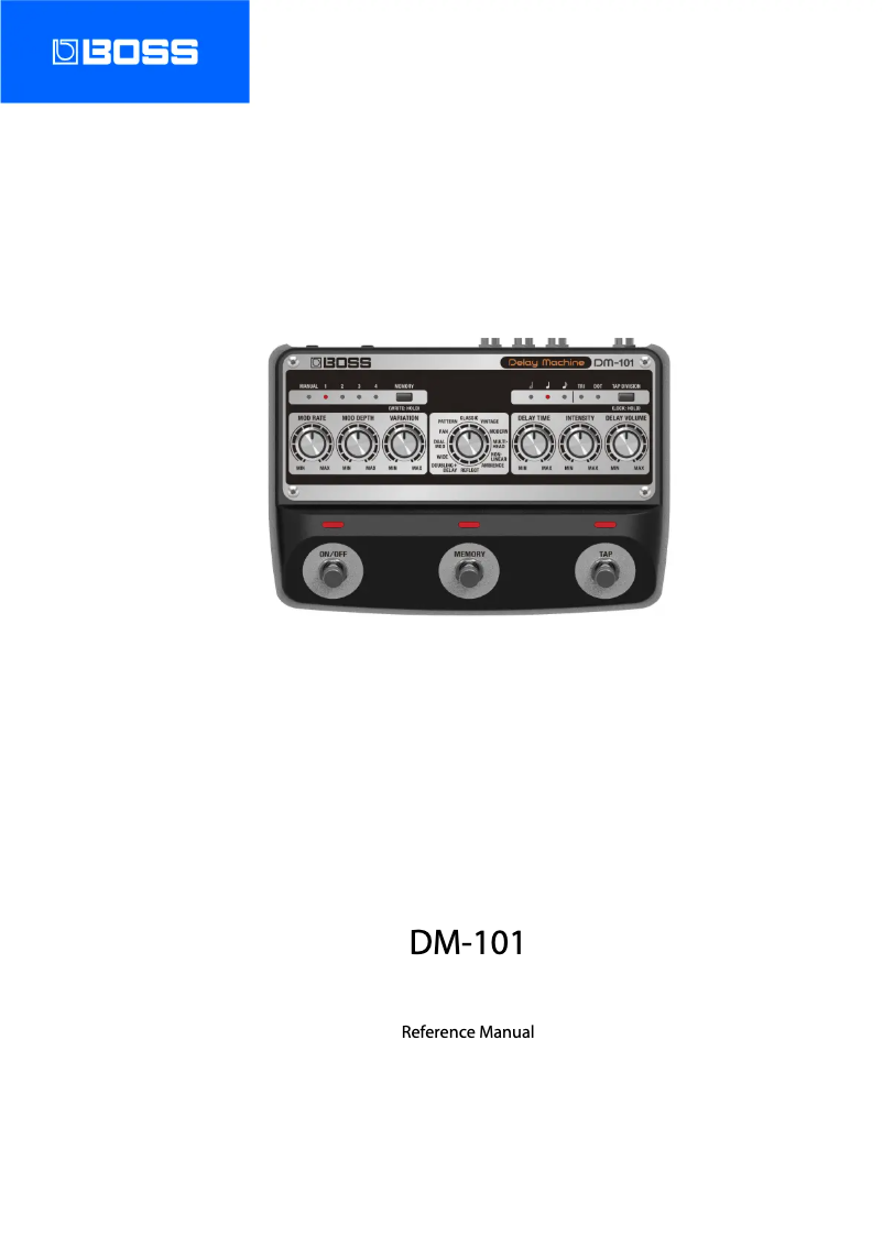 Image de la première page du manuel de l'appareil DM-101
