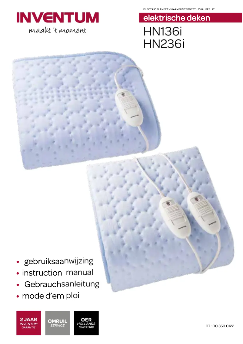 Page n°1 - Manuel utilisateur Inventum HN136i