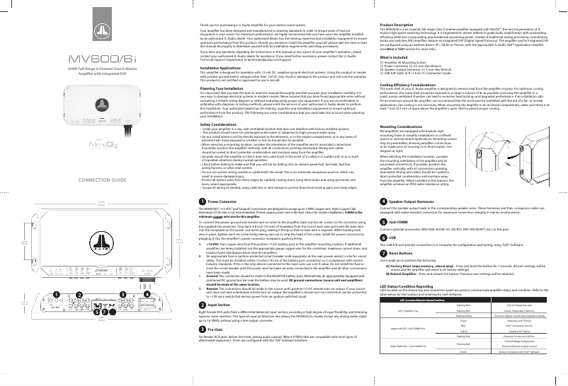Página 1 del manual Manual de usuario JL Audio MV600/6i