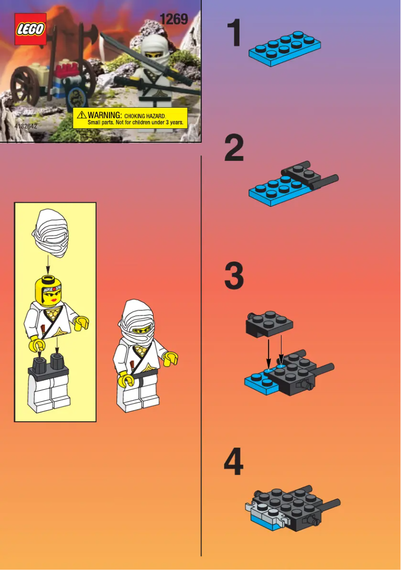 Page 1 de la notice Manuel utilisateur Lego WHITE NINJA (OLD 3076)
