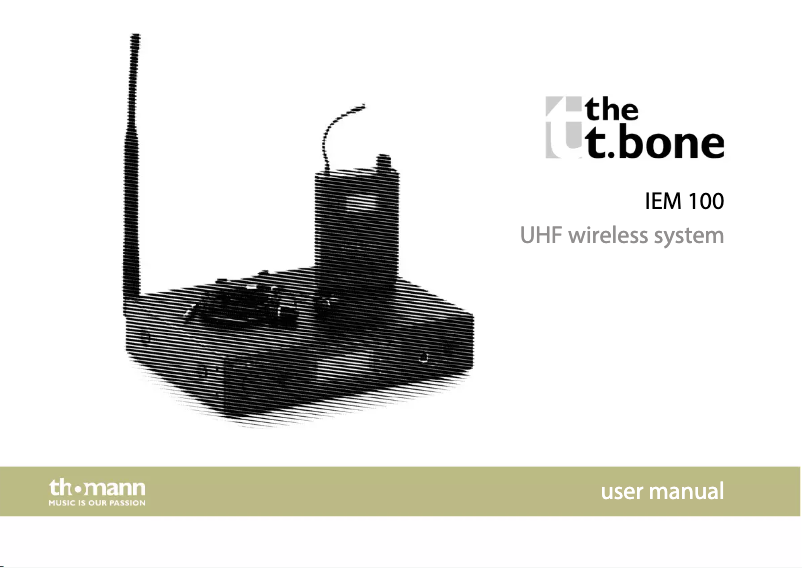 Page n°1 - Manuel utilisateur the t.bone IEM 100
