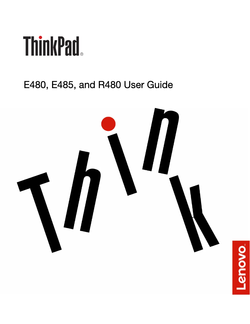 Page n°1 - Manuel utilisateur Lenovo Thinkpad E480