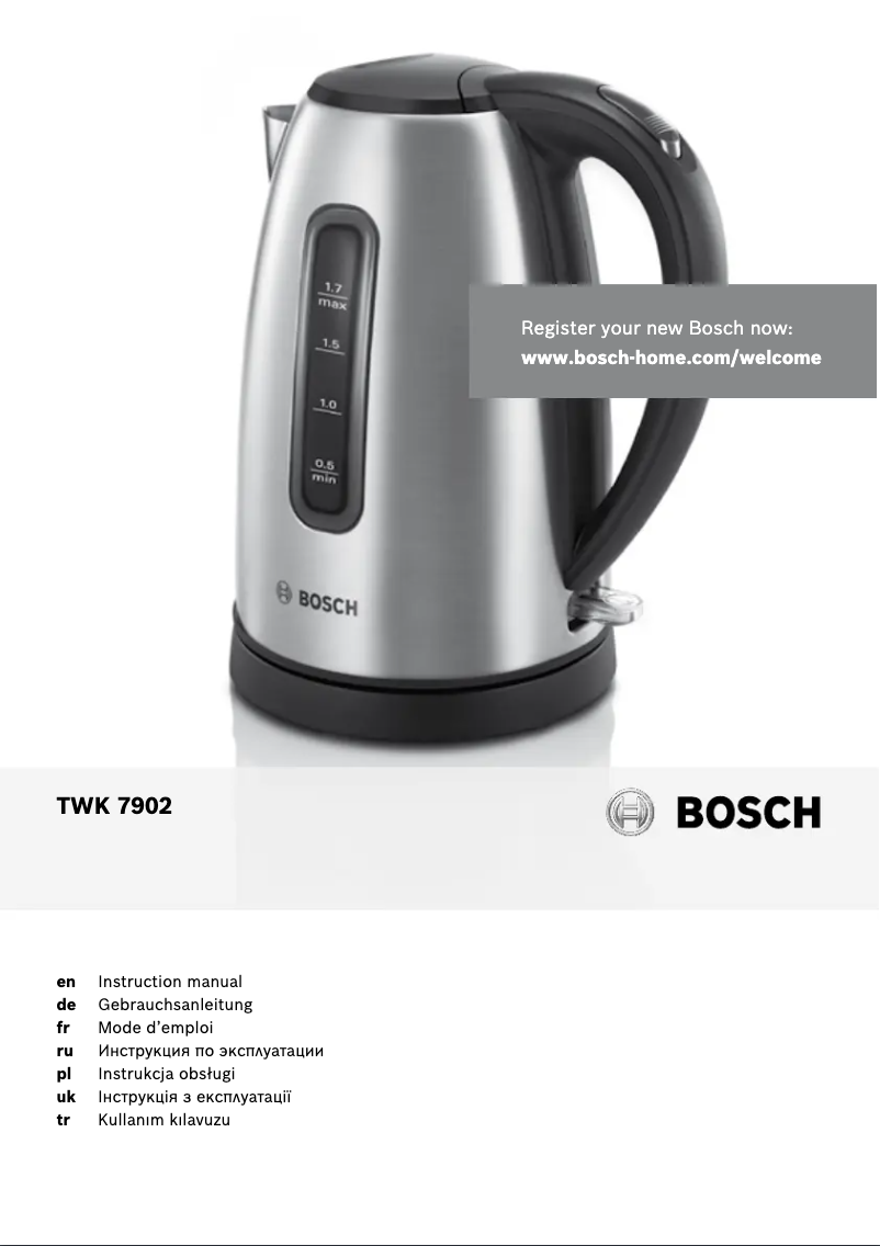 Página 1 del manual Manual de usuario Bosch TWK7902
