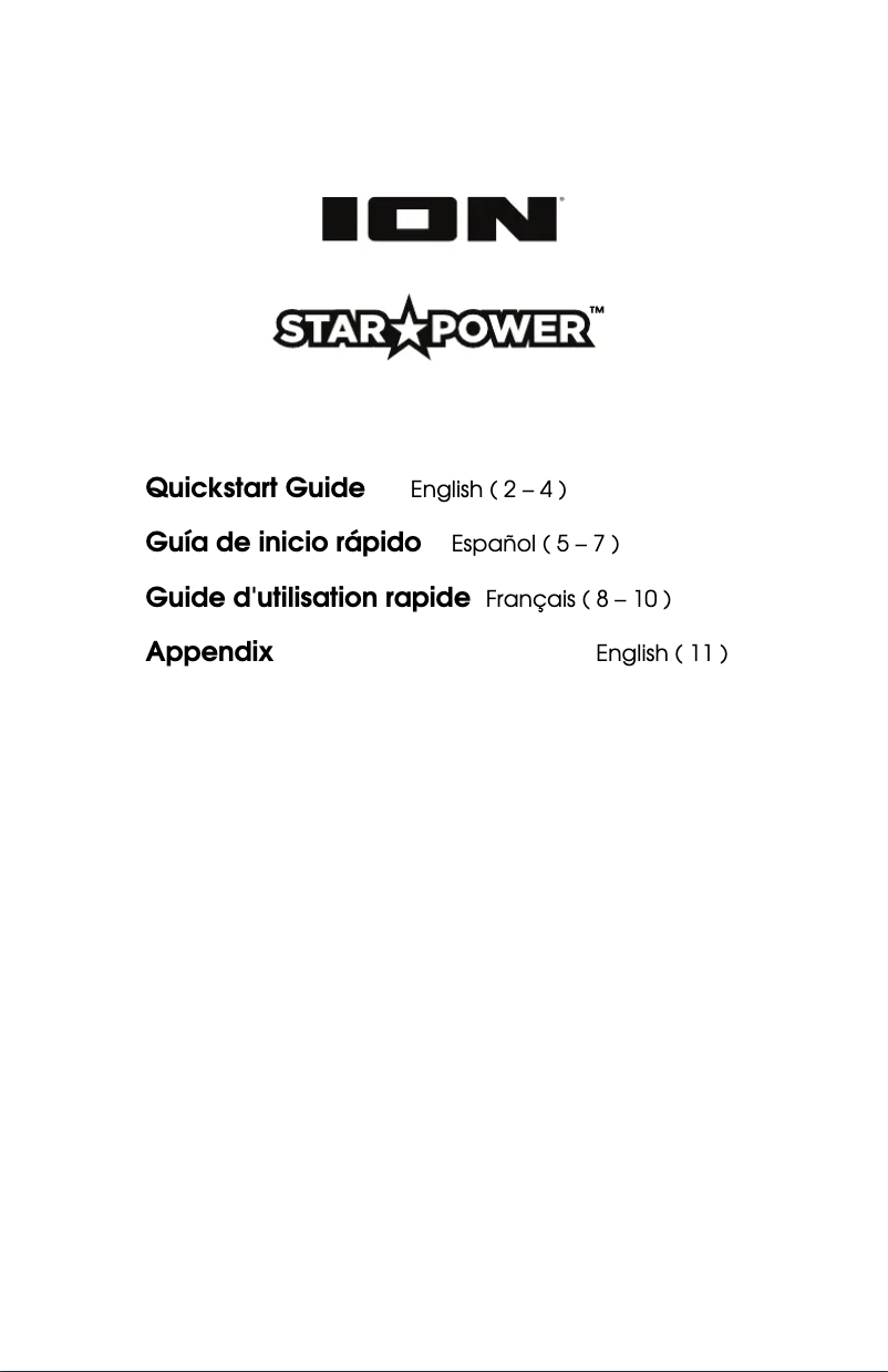 Page 1 de la notice Manuel utilisateur ION Star Power