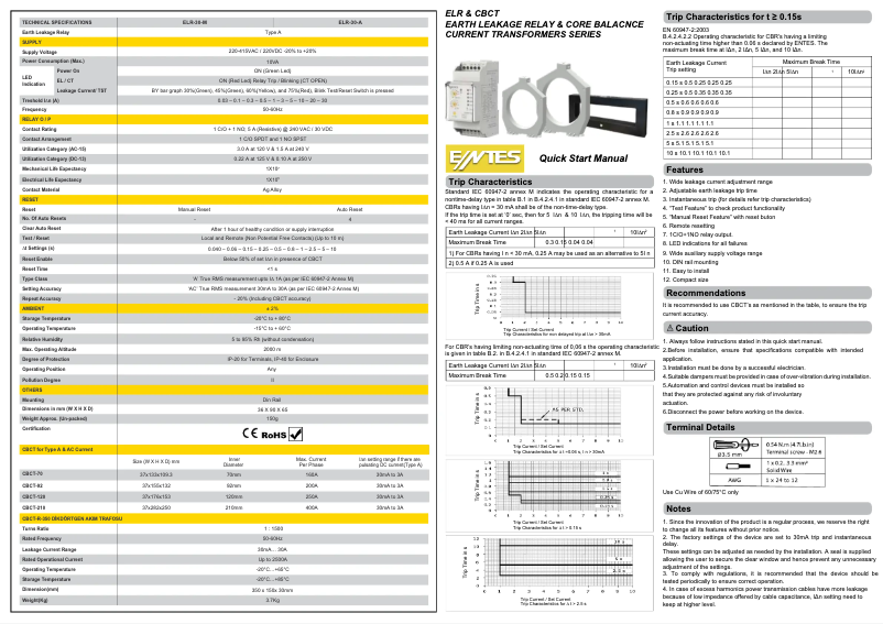 Image de la première page du manuel de l'appareil ELR-30-A