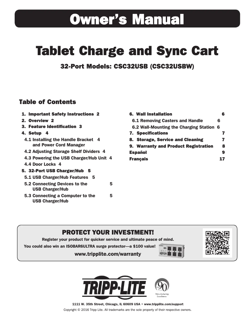 Page 1 de la notice Manuel utilisateur Tripp Lite CSC32USB