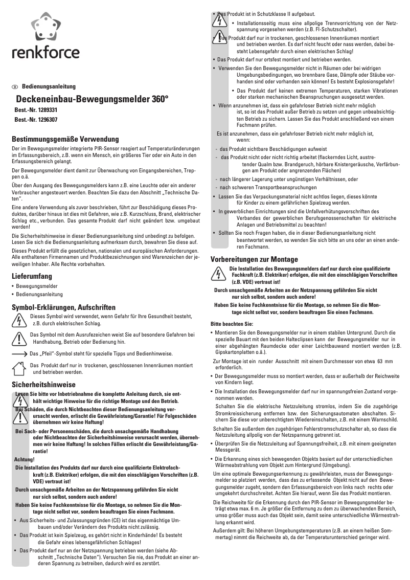 Image de la première page du manuel de l'appareil 1289331