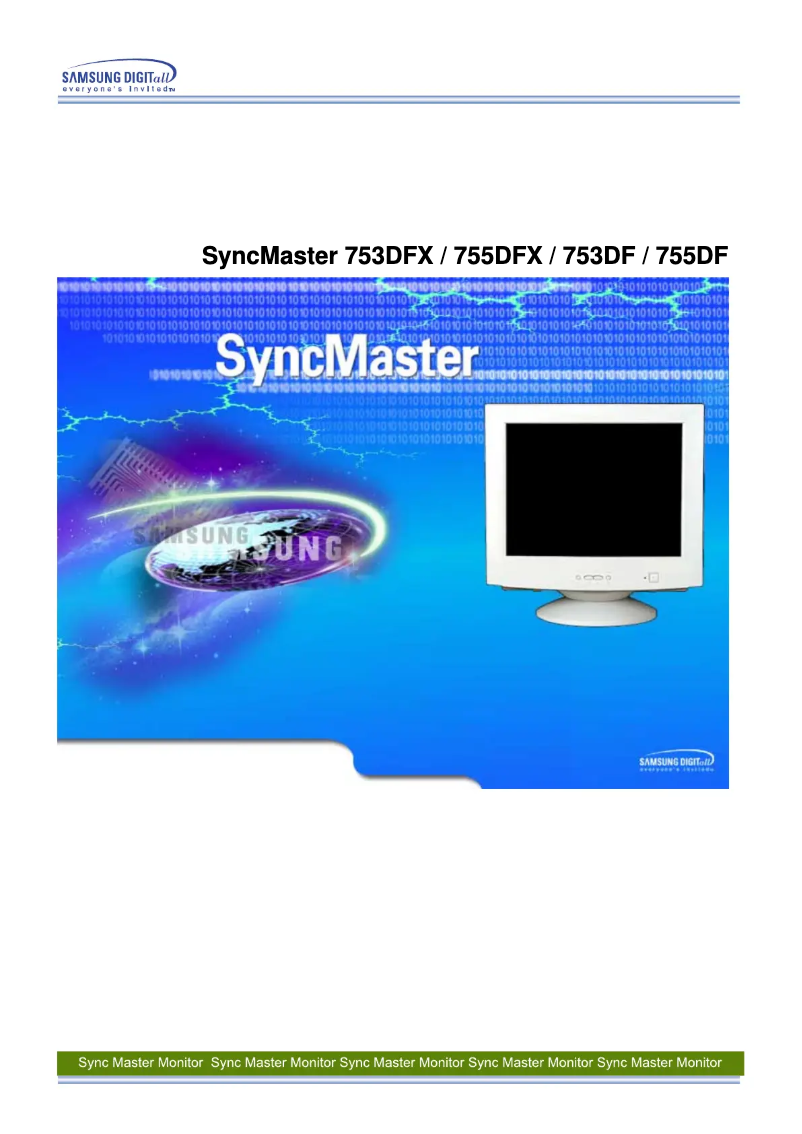 Page n°1 - Manuel utilisateur Samsung SyncMaster 755DF